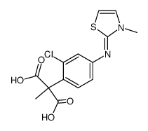 [2-chloro-4-(3-methyl-3H-thiazol-2-ylideneamino)-phenyl]-methyl-malonic acid结构式