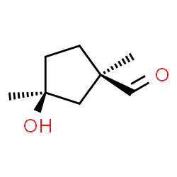 Cyclopentanecarboxaldehyde, 3-hydroxy-1,3-dimethyl-, (1R,3S)-rel- (9CI) structure