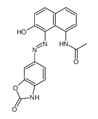 N-[7-Hydroxy-8-(2-oxo-2,3-dihydro-benzooxazol-6-ylazo)-naphthalen-1-yl]-acetamide Structure