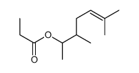 Propanoic acid 1,2,5-trimethyl-4-hexenyl ester结构式