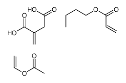 butyl prop-2-enoate,ethenyl acetate,2-methylidenebutanedioic acid结构式