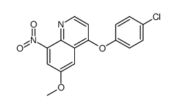 4-(4-chlorophenoxy)-6-methoxy-8-nitroquinoline Structure