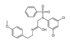 2-[N-(benzenesulfonyl)-3,5-dichloroanilino]-N-[2-(4-methoxyphenyl)ethyl]acetamide Structure