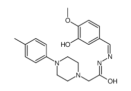 N-[(E)-(3-hydroxy-4-methoxyphenyl)methylideneamino]-2-[4-(4-methylphenyl)piperazin-1-yl]acetamide Structure