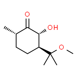 Cyclohexanone, 2-hydroxy-3-(1-methoxy-1-methylethyl)-6-methyl-, (2R,3S,6S)-rel- (9CI)结构式