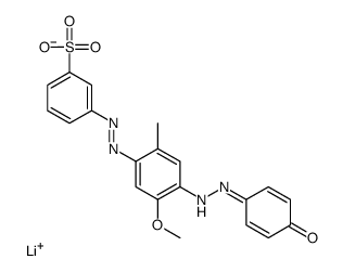 3-[[4-[(4-Hydroxyphenyl)azo]-5-methoxy-2-methylphenyl]azo]benzenesulfonic acid lithium salt结构式