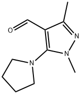 1,3-dimethyl-5-(1-pyrrolidinyl)-1h-pyrazole-4-carbaldehyde图片