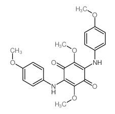 2,5-Cyclohexadiene-1,4-dione,2,5-dimethoxy-3,6-bis[(4-methoxyphenyl)amino]-结构式