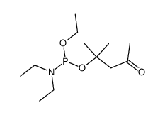 ethyl α,α-dimethyl-γ-ketobutyl diethylamidophosphite Structure