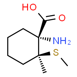 Cyclohexanecarboxylic acid, 1-amino-2-methyl-2-(methylthio)-, trans- (9CI)结构式