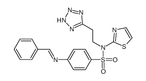 4-((Phenylmethylene)amino)-N-(2-(1H-tetrazol-5-yl)ethyl)-N-2-thiazolyl benzenesulfonamide Structure