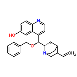 (9R)-9-(9-苯基甲氧基)奎宁-6'-醇结构式