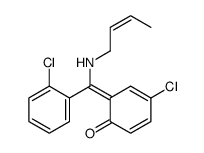 Phenol, 2-((2-butenylimino)(2-chlorophenyl)methyl)-4-chloro- structure