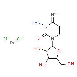 3-Aminocytidinedichloroplatinum(II) structure