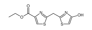 4-Thiazolecarboxylic acid, 2-[(4-hydroxy-2-thiazolyl)methyl]-, ethyl ester Structure