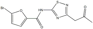 5-bromo-N-[3-(2-oxopropyl)-1,2,4-thiadiazol-5-yl]furan-2-carboxamide结构式