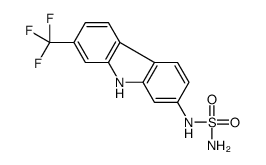 (9CI)-[7-(三氟甲基)-9H-咔唑-2-基]-磺酰胺结构式