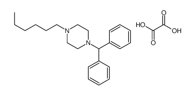 1-benzhydryl-4-hexylpiperazine,oxalic acid Structure