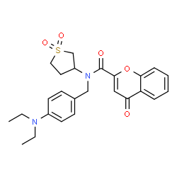 N-[4-(diethylamino)benzyl]-N-(1,1-dioxidotetrahydro-3-thienyl)-4-oxo-4H-chromene-2-carboxamide Structure