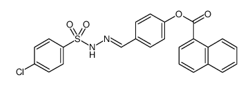 1-Naphthalenecarboxylic acid, 4-[[2-[(4-chlorophenyl)sulfonyl]hydrazinylidene]methyl]phenyl ester结构式