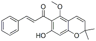 (E)-1-(7-Hydroxy-5-methoxy-2,2-dimethyl-2H-1-benzopyran-6-yl)-3-phenyl-2-propen-1-one structure