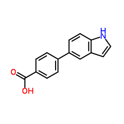 4-(1H-吲哚-5-基)苯甲酸结构式