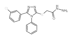 2-{[5-(3-Chlorophenyl)-4-phenyl-4H-1,2,4-triazol-3-yl]thio}acetohydrazide Structure