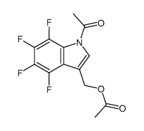 1-acetyl-3-(acetoxymethyl)-4,5,6,7-tetrafluoroindole Structure