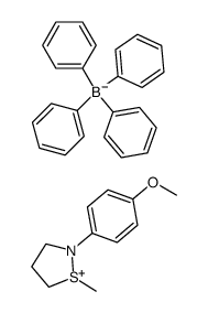 N-p-methoxyphenyl-S-methylisothiazolidinium tetraphenylborate结构式