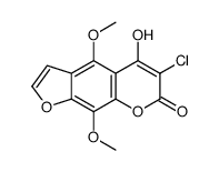 6-chloro-5-hydroxy-4,9-dimethoxyfuro[3,2-g]chromen-7-one Structure