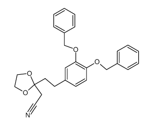 2-(2-(3,4-bis(benzyloxy)phenethyl)-1,3-dioxolan-2-yl)acetonitrile Structure