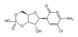 5-chlorocytidine cyclic 3',5'-monophosphate结构式