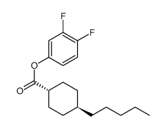 4-Difluorophenyl 4-pentyl-cyclohexanecarboxylate,trans-3 structure