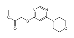 methyl 2-(6-morpholin-4-ylpyrimidin-4-yl)sulfanylacetate Structure