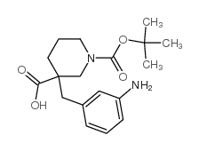 1-n-boc-3-(3-aminobenzyl) piperidine-3-carboxylic acid Structure