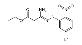 ethyl 3-amino-3-(2-(5-bromo-2-nitrophenyl)hydrazono)propanoate Structure