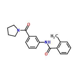 2-Methyl-N-[3-(1-pyrrolidinylcarbonyl)phenyl]benzamide结构式