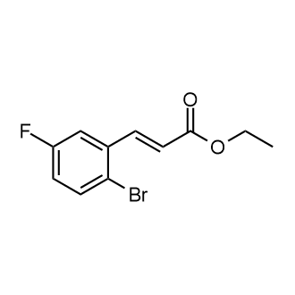 乙基(E)-3-(2-溴-5-氟苯基)丙烯酸酯结构式