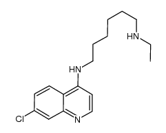 N-(7-chloro-4-quinolyl)-N'-ethyl-1,6-diaminohexane结构式