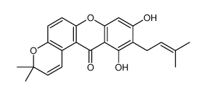 9,11-dihydroxy-3,3-dimethyl-10-(3-methylbut-2-enyl)pyrano[3,2-a]xanthen-12-one Structure