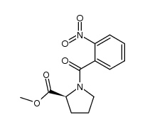 N-(2-nitrobenzoyl)-L-proline methyl ester结构式