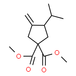 3-METHYLENE-4-ISOPROPYL-1,1-CYCLOPENTANEDICARBOXYLIC ACID, DIMETHYL ESTER structure