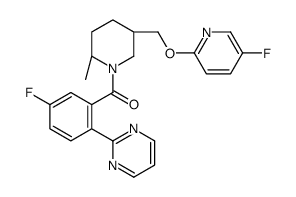 [(2R,5R)-5-[(5-fluoropyridin-2-yl)oxymethyl]-2-methylpiperidin-1-yl]-(5-fluoro-2-pyrimidin-2-ylphenyl)methanone结构式