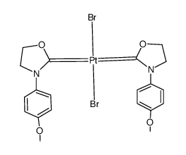 Br2Pt(CN(C6H4-p-OMe)CH2CH2O)2结构式