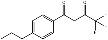 4,4,4-trifluoro-1-(4-propylphenyl)butane-1,3-dione structure