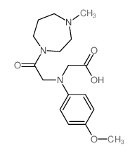 {(4-Methoxyphenyl)[2-(4-methyl-1,4-diazepan-1-yl)-2-oxoethyl]amino}acetic acid结构式