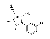 2-Amino-1-(3-bromophenyl)-4,5-dimethyl-1H-pyrrole-3-carbonitrile结构式