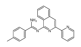 4-methyl-N'-(3-pyridin-2-ylisoquinolin-1-yl)benzenecarboximidamide Structure