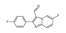 6-Fluoro-2-(4-fluorophenyl)imidazo[1,2-a]pyridine-3-carbaldehyde结构式