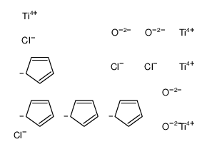 cyclopenta-1,3-diene,oxygen(2-),titanium(4+),tetrachloride Structure